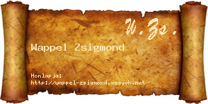 Wappel Zsigmond névjegykártya