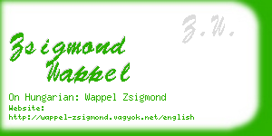 zsigmond wappel business card
